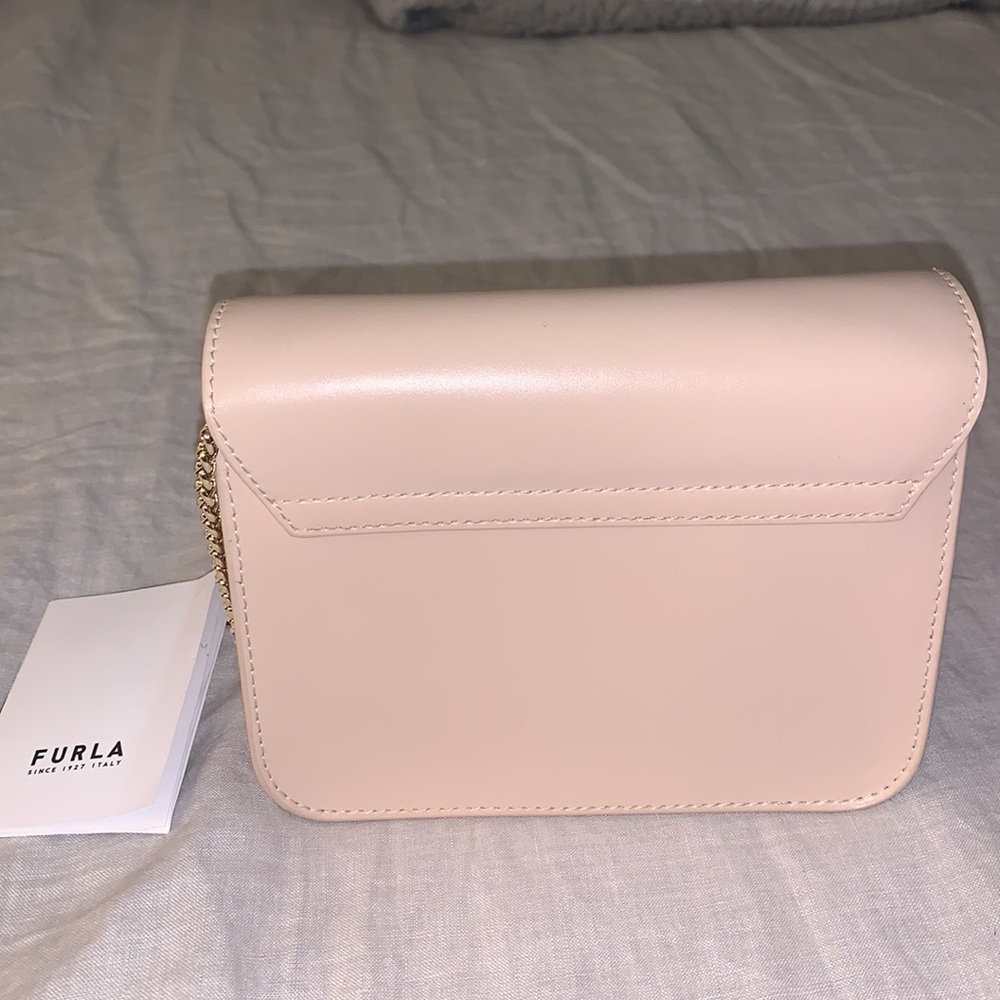 Furla Metropolis Mini Leather Crossbody Bag in Dalia / Blush Beige Nude - Picture 6 of 9